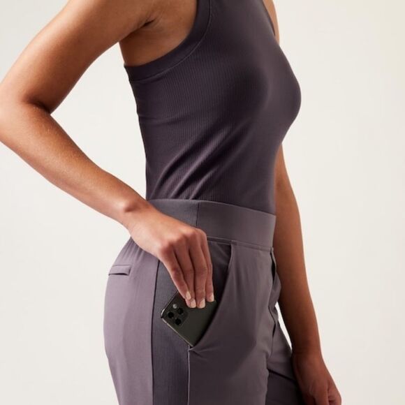 Athleta Brooklyn Ankle Pant Pantalon Cheville‎  (Purple) Size 2 NWT - Picture 4 of 8